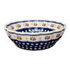 Polish Pottery Bowl, Round, Scalloped, Deep, 9.5" in "Persimmon Dot" by Zaklady | Y1279A-D479 at PolishPotteryOutlet.com