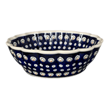 Bowl, Round, Scalloped, Deep, 9.5" in "Peacock Burst" by Zaklady | Y1279A-D487