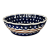 Polish Pottery Zaklady Deep 9.5" Scalloped Bowl (Stars & Stripes) | Y1279A-D81 at PolishPotteryOutlet.com