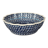 Bowl, Round, Scalloped, Deep, 9.5" in "Mosaic Blues" by Zaklady | Y1279A-D910