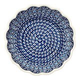 Bowl, Round, Scalloped, Deep, 9.5" in "Mosaic Blues" by Zaklady | Y1279A-D910