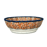 Bowl, Round, Scalloped, Deep, 9.5" in "Orange Wreath" by Zaklady | Y1279A-DU52