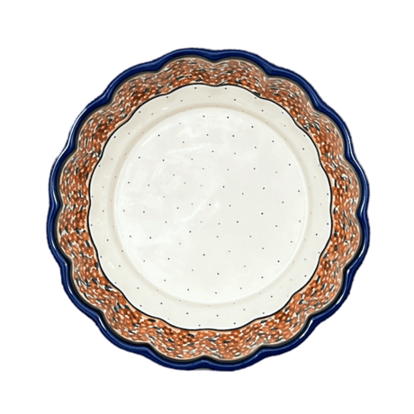 Bowl, Round, Scalloped, Deep, 9.5" in "Orange Wreath" by Zaklady | Y1279A-DU52