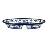 Dual Dish, 11.75" x 7" in "Blue Mosaic Flower" by Zaklady | Y1280A-A221A