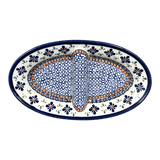 Dual Dish, 11.75" x 7" in "Blue Mosaic Flower" by Zaklady | Y1280A-A221A