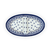 Dual Dish, 11.75" x 7" in "Falling Blue Daisies" by Zaklady | Y1280A-A882A