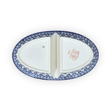 Dual Dish, 11.75" x 7" in "Falling Blue Daisies" by Zaklady | Y1280A-A882A