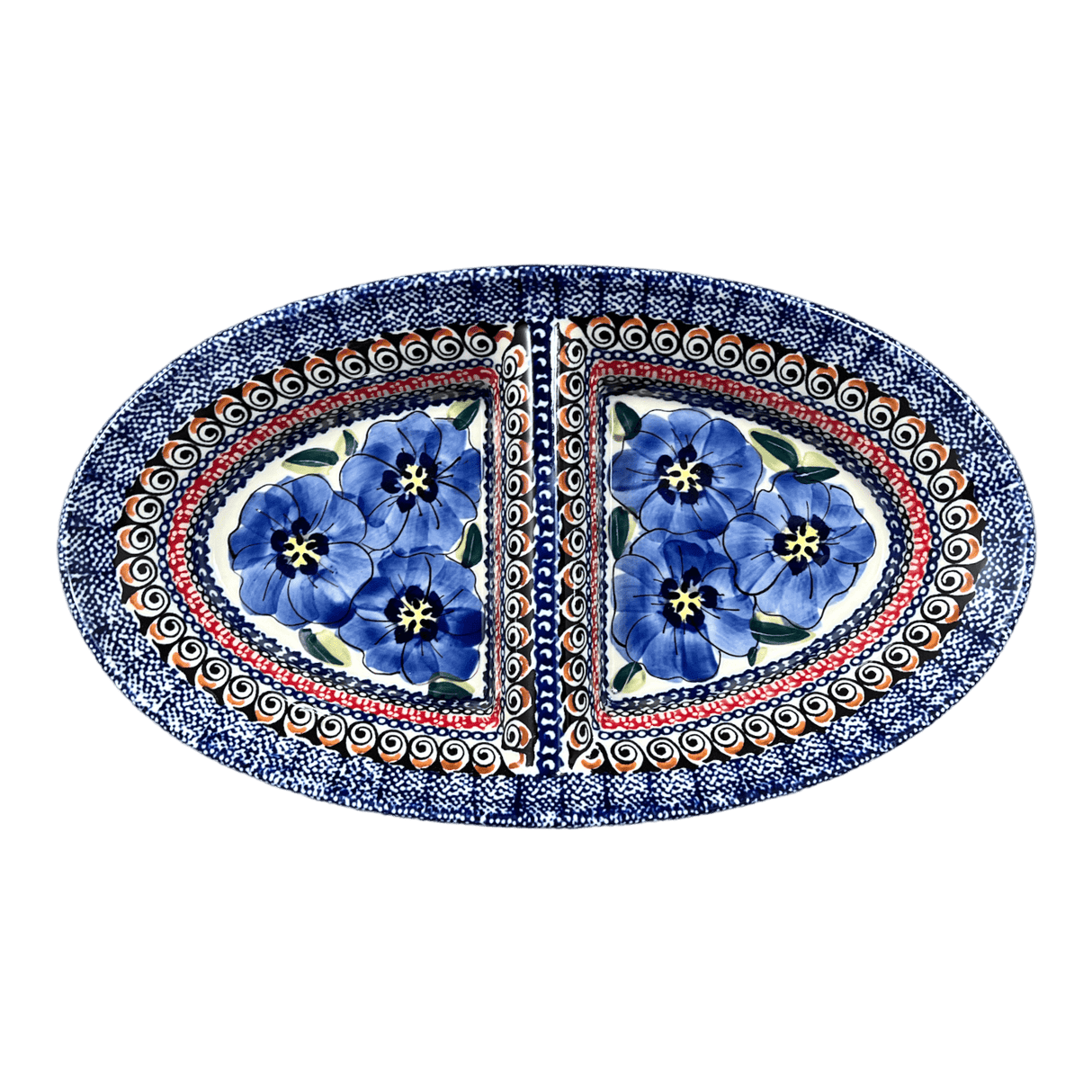 Dual Dish, 11.75" x 7" in "Bloomin' Sky" by Zaklady | Y1280A-ART148