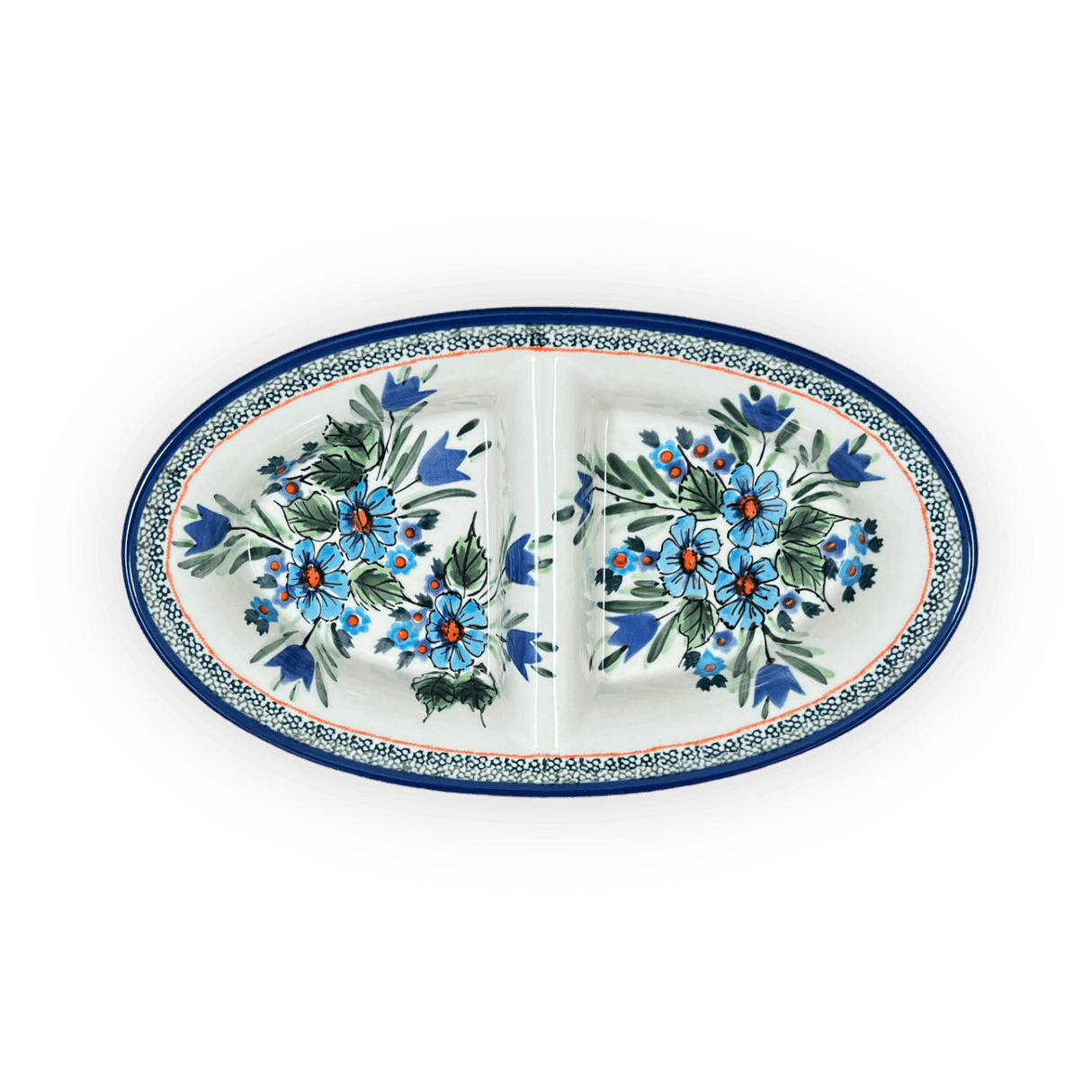 Dual Dish, 11.75" x 7" in "Julie's Garden" by Zaklady | Y1280A-ART165