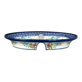 Dual Dish, 11.75" x 7" in "Floral Crescent" by Zaklady | Y1280A-ART237