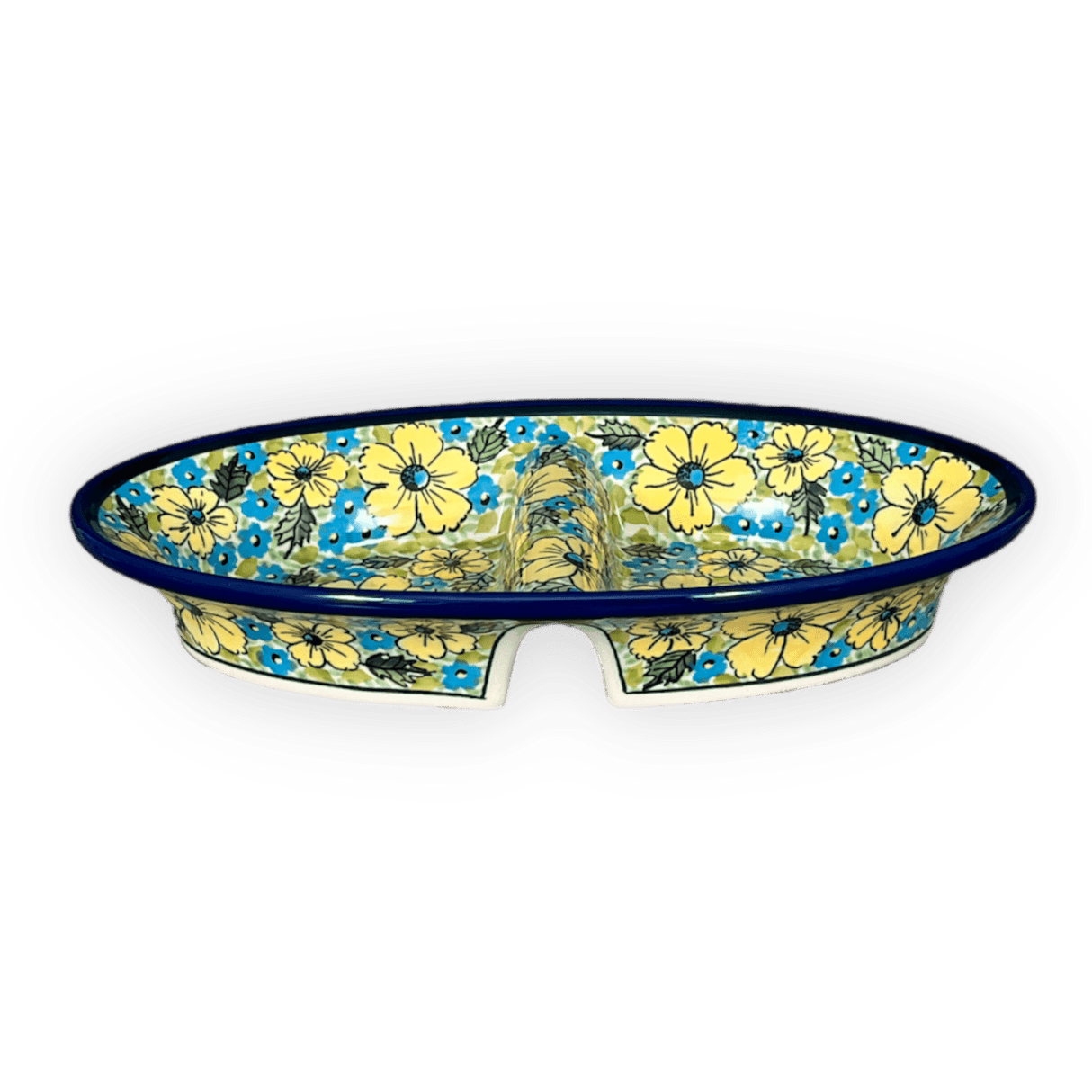 Dual Dish, 11.75" x 7" in "Sunny Meadow" by Zaklady | Y1280A-ART332