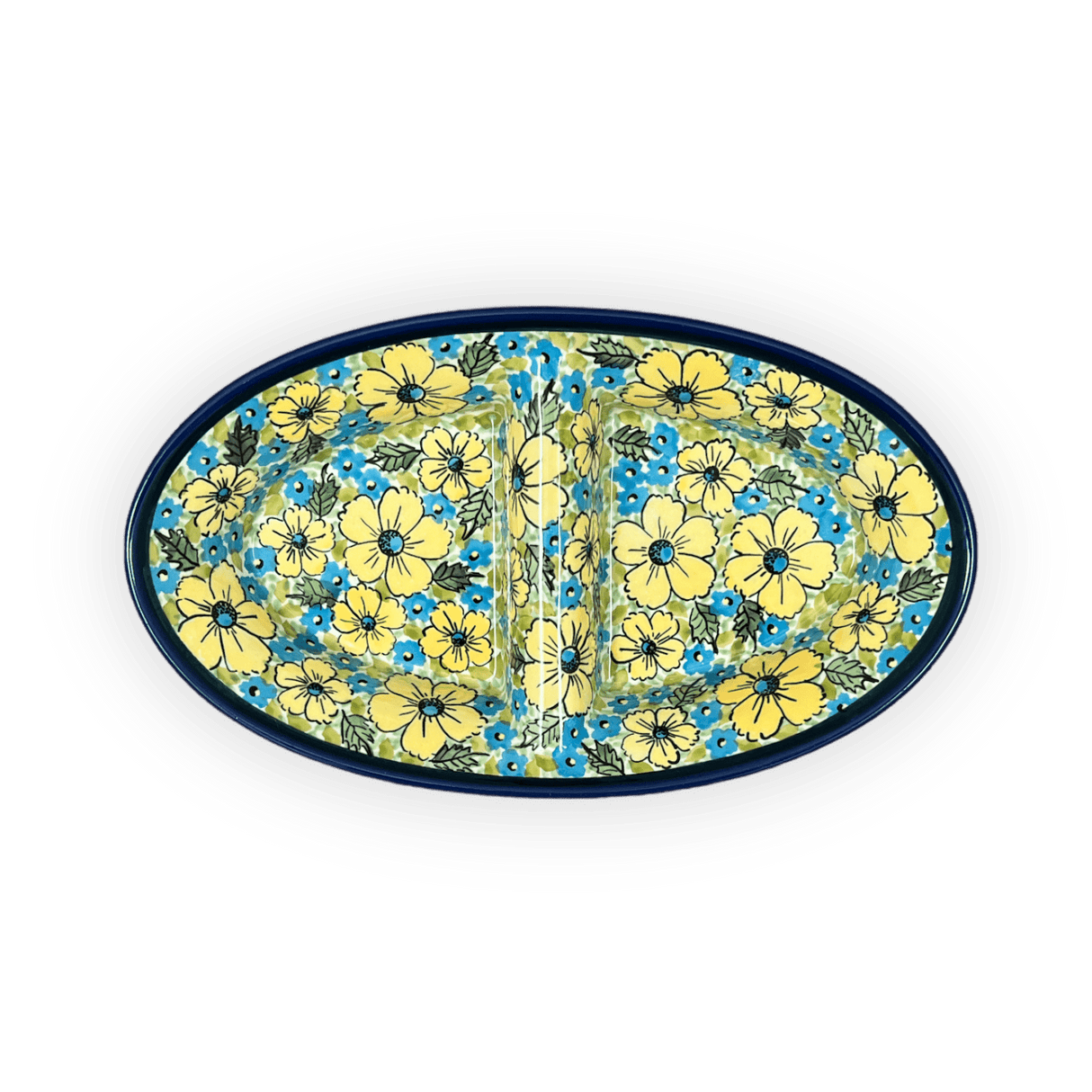 Dual Dish, 11.75" x 7" in "Sunny Meadow" by Zaklady | Y1280A-ART332