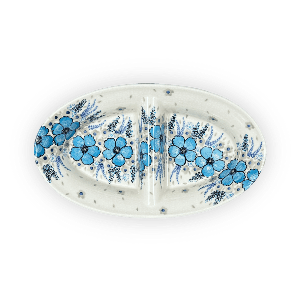 Dual Dish, 11.75" x 7" in "Something Blue" by Zaklady | Y1280A-ART374