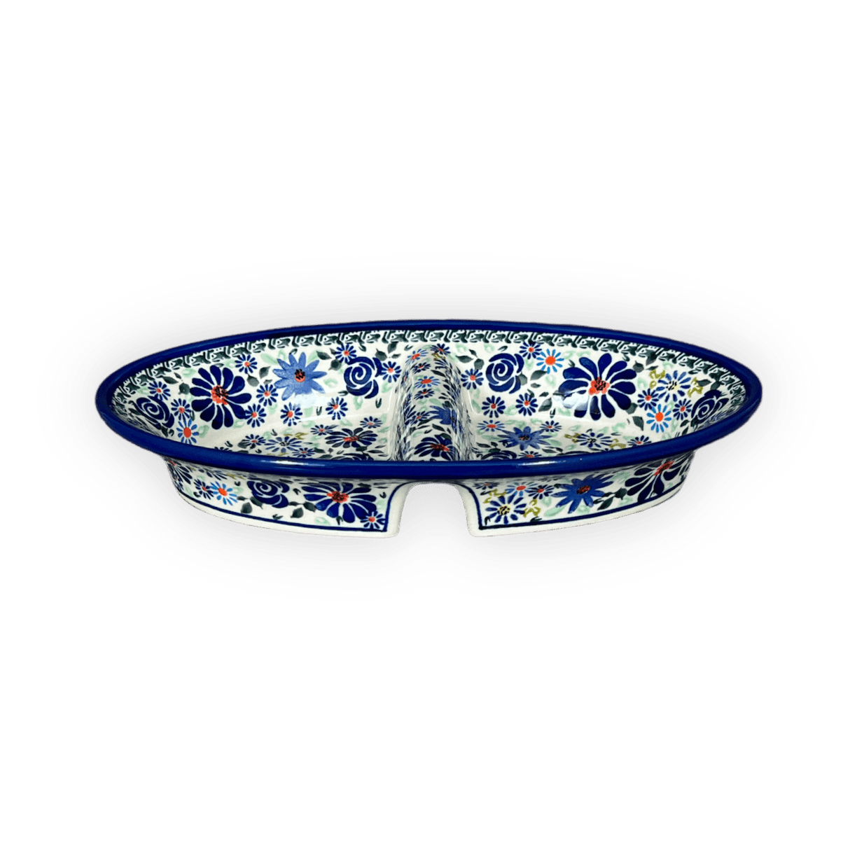 Dual Dish, 11.75" x 7" in "Floral Explosion" by Zaklady | Y1280A-DU126