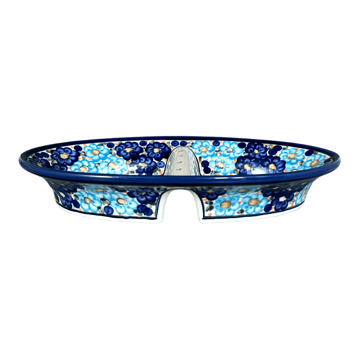 Dual Dish, 11.75" x 7" in "Garden Party Blues" by Zaklady | Y1280A-DU50