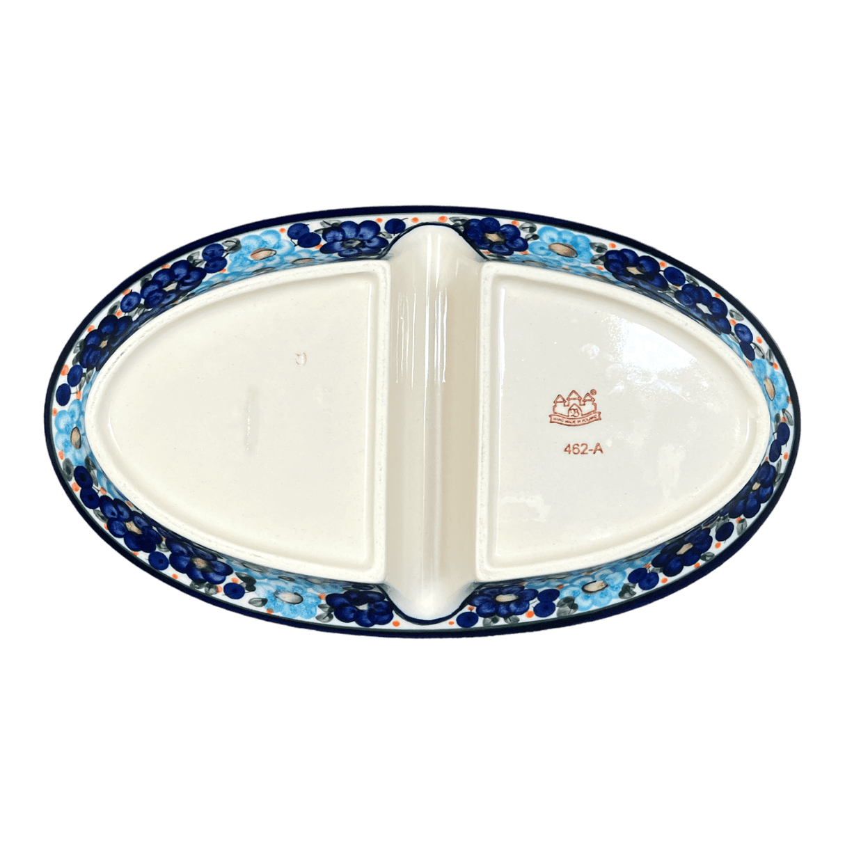 Dual Dish, 11.75" x 7" in "Garden Party Blues" by Zaklady | Y1280A-DU50