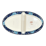 Dual Dish, 11.75" x 7" in "Garden Party Blues" by Zaklady | Y1280A-DU50