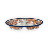 Dual Dish, 11.75" x 7" in "Orange Wreath" by Zaklady | Y1280A-DU52