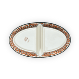 Dual Dish, 11.75" x 7" in "Orange Wreath" by Zaklady | Y1280A-DU52