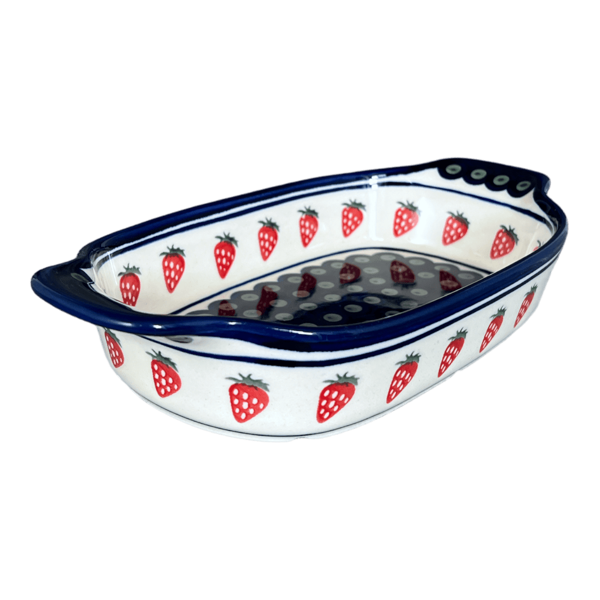 Baker, Handles, 5.5" x 10" Small in "Strawberry Dot" by Zaklady | Y1281A-A310A