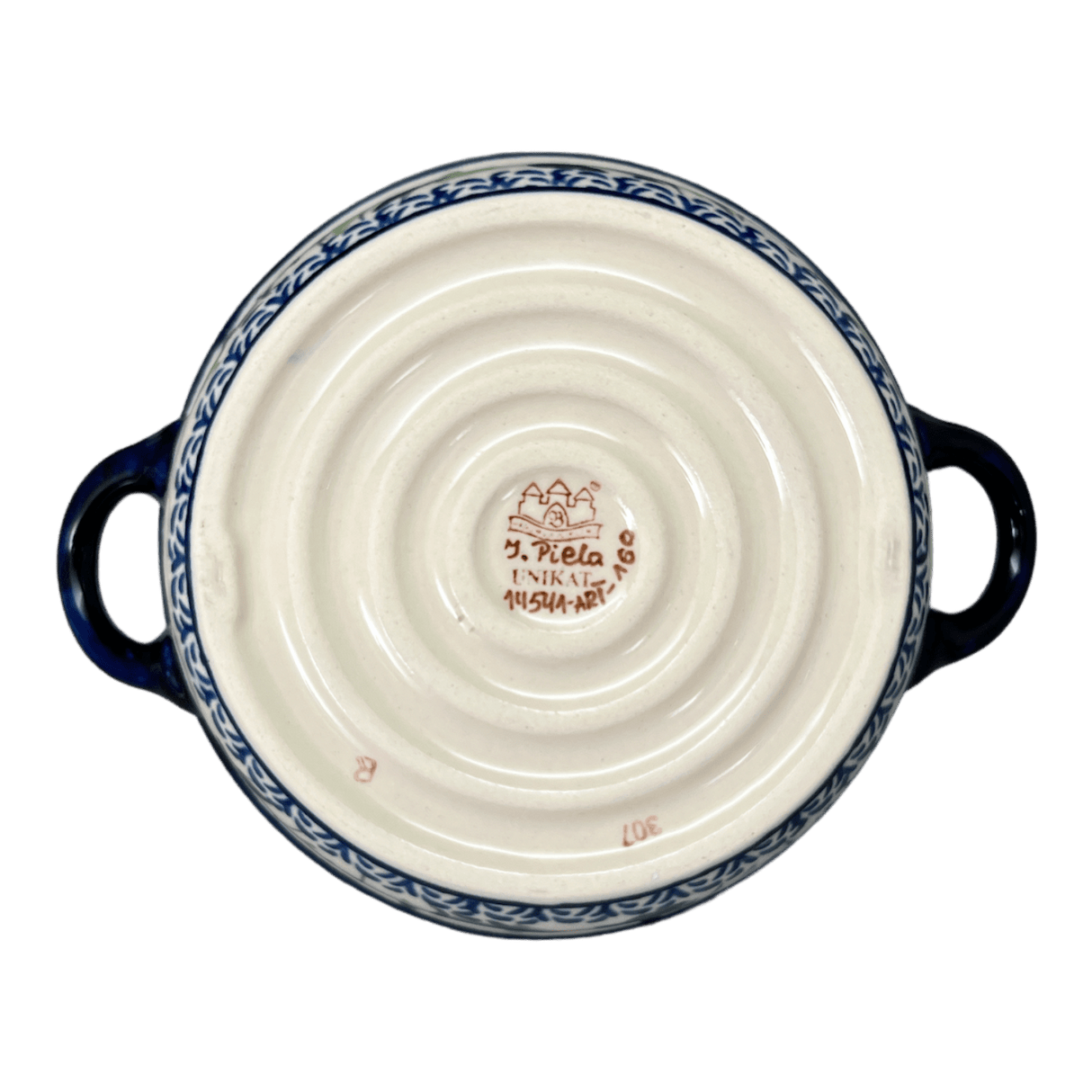 Dish, Stew, Round, 7.5" in "Blue Tulips" by Zaklady | Y1454A-ART160