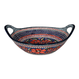 Bowl, Round, Handles, 13.25" in "Exotic Reds" by Zaklady | Y1347A-ART150