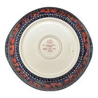 A picture of a Polish Pottery Bowl, Round, Handles, 13.25" in "Exotic Reds" by Zaklady | Y1347A-ART150 as shown at PolishPotteryOutlet.com/products/bowl-w-handles-exotic-reds-y1347a-art150