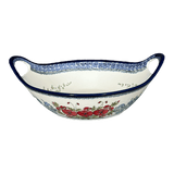 Bowl, Round, Handles, 13.25" in "Floral Crescent" by Zaklady | Y1347A-ART237