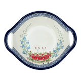 Bowl, Round, Handles, 13.25" in "Floral Crescent" by Zaklady | Y1347A-ART237