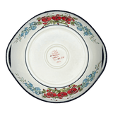 Bowl, Round, Handles, 13.25" in "Floral Crescent" by Zaklady | Y1347A-ART237