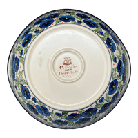 A picture of a Polish Pottery Zaklady 13.25" Bowl w/ Handles (Pansies in Bloom) | Y1347A-ART277 as shown at PolishPotteryOutlet.com/products/bowl-w-handles-pansies-in-bloom-y1347a-art277