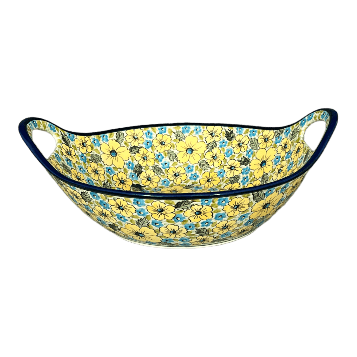 Bowl, Round, Handles, 13.25" in "Sunny Meadow" by Zaklady | Y1347A-ART332