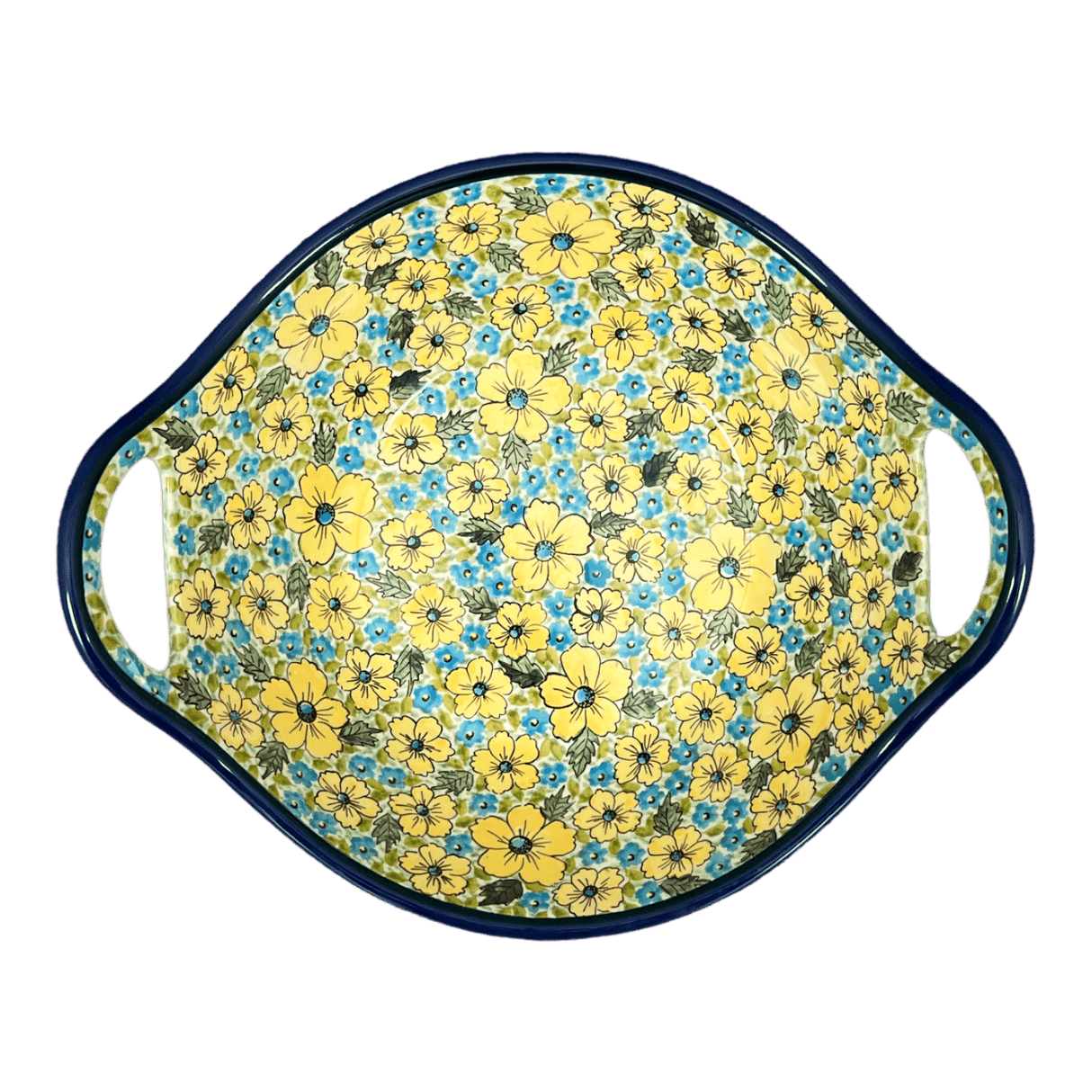 Bowl, Round, Handles, 13.25" in "Sunny Meadow" by Zaklady | Y1347A-ART332