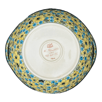 A picture of a Polish Pottery Zaklady 13.25" Bowl w/ Handles (Sunny Meadow) | Y1347A-ART332 as shown at PolishPotteryOutlet.com/products/13-25-bowl-w-handles-sunny-meadow-y1347a-art332