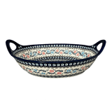 Bowl, Round, Handles, 15" in "Climbing Aster" by Zaklady | Y1348A-A1145A