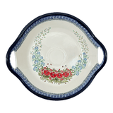 Bowl, Round, Handles, 15" in "Floral Crescent" by Zaklady | Y1348A-ART237