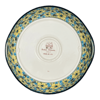 A picture of a Polish Pottery Zaklady 15" Bowl With Handles (Sunny Meadow) | Y1348A-ART332 as shown at PolishPotteryOutlet.com/products/15-bowl-with-handles-sunny-meadow-y1348a-art332