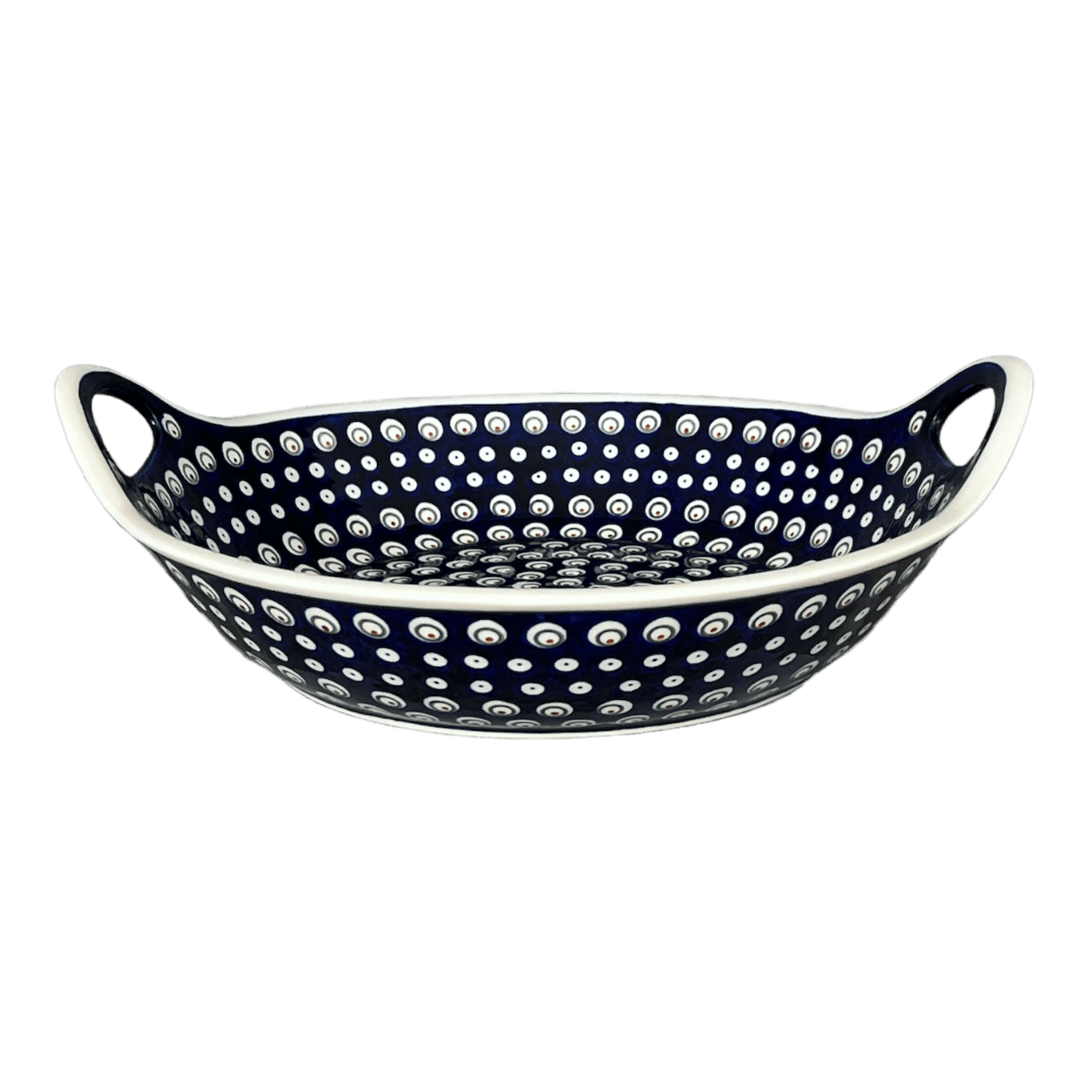 Bowl, Round, Handles, 15" in "Peacock Burst" by Zaklady | Y1348A-D487