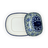 Butter Dish, Large, 6" x 8" in "Circling Bluebirds" by Zaklady | Y1394-ART214