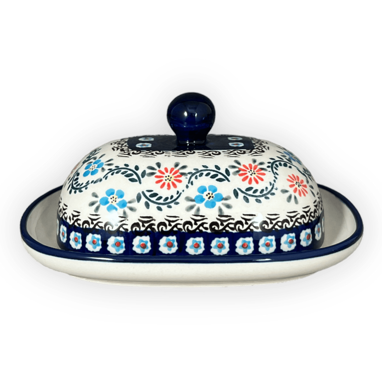 Butter Dish, Large, 6" x 8" in "Climbing Aster" by Zaklady | Y1394-A1145A