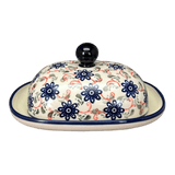 Butter Dish, Large, 6" x 8" in "Swirling Flowers" by Zaklady | Y1394-A1197A