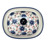 Butter Dish, Large, 6" x 8" in "Swirling Flowers" by Zaklady | Y1394-A1197A