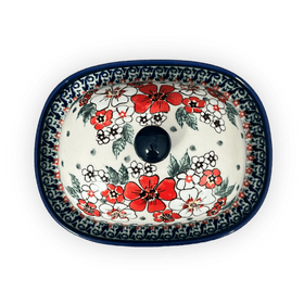 Polish Pottery Large Zaklady Butter Dish (Cosmic Cosmos) | Y1394-ART326 Additional Image at PolishPotteryOutlet.com