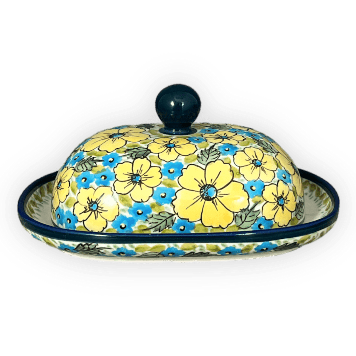 Butter Dish, Large, 6" x 8" in "Sunny Meadow" by Zaklady | Y1394-ART332