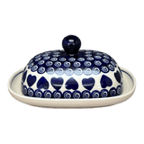 Butter Dish, Large, 6" x 8" in "Swirling Hearts" by Zaklady | Y1394-D467