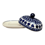 Butter Dish, Large, 6" x 8" in "Swirling Hearts" by Zaklady | Y1394-D467
