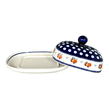 Butter Dish, Large, 6" x 8" in "Persimmon Dot" by Zaklady | Y1394-D479