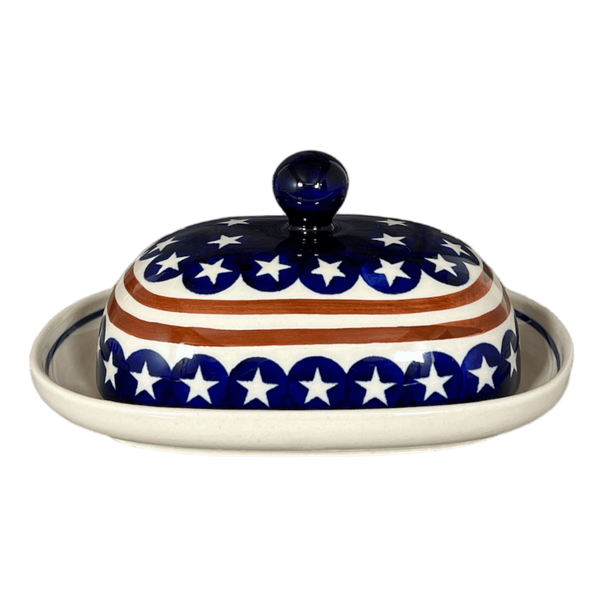 Butter Dish, Large, 6" x 8" in "Stars & Stripes" by Zaklady | Y1394-D81