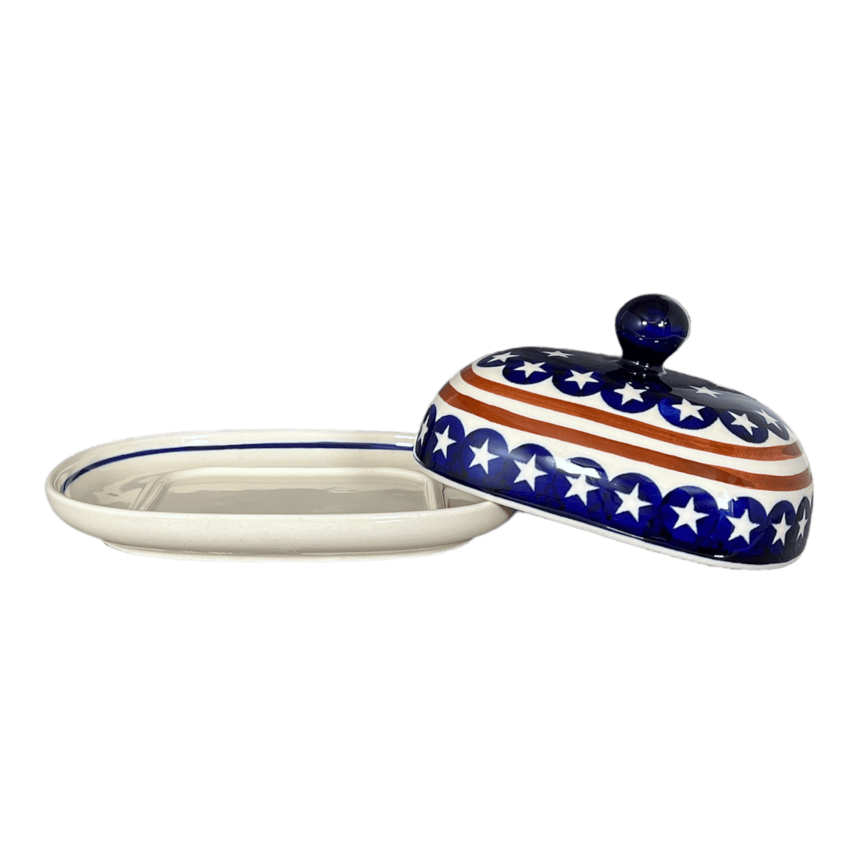 Butter Dish, Large, 6" x 8" in "Stars & Stripes" by Zaklady | Y1394-D81