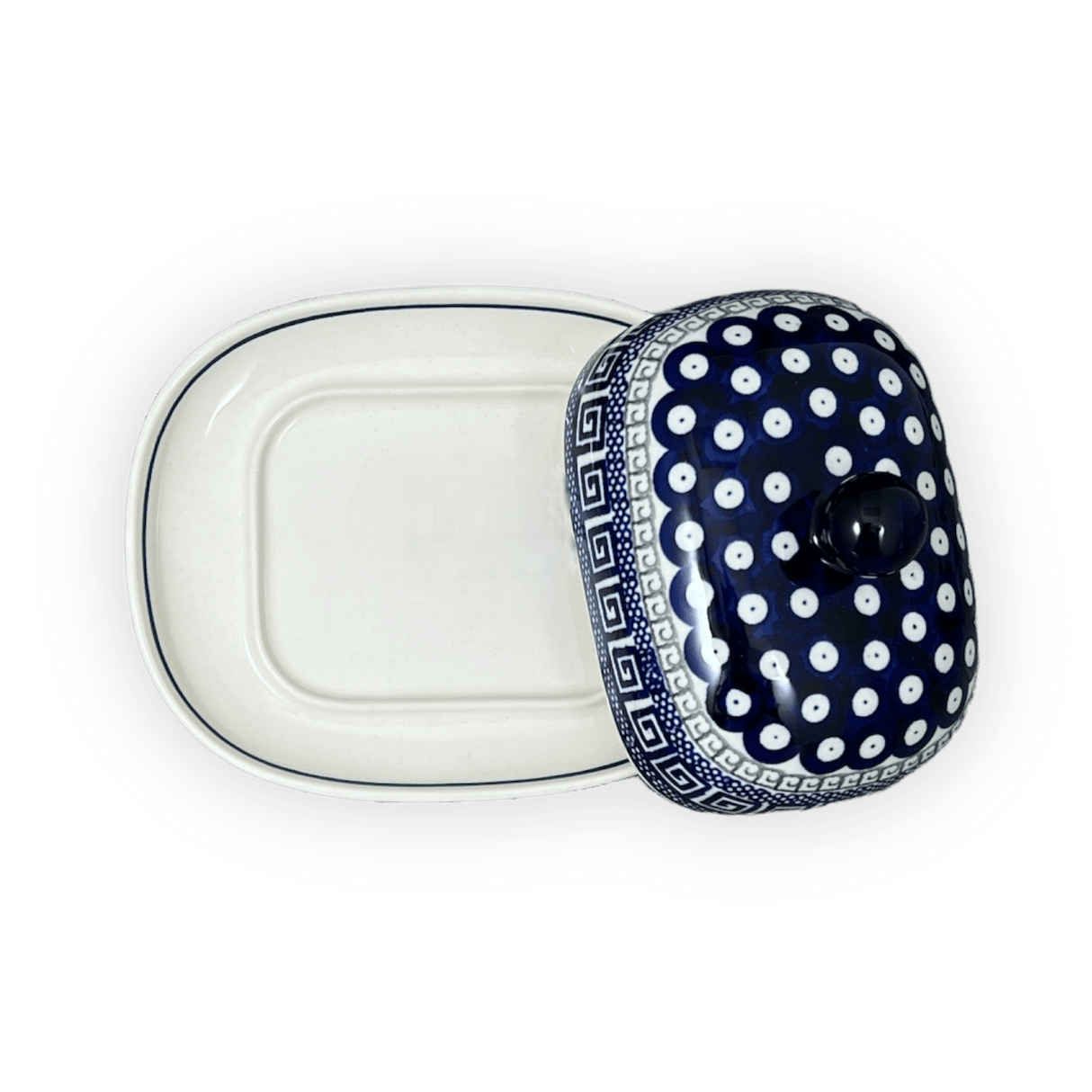 Butter Dish, Large, 6" x 8" in "Grecian Dot" by Zaklady | Y1394-D923